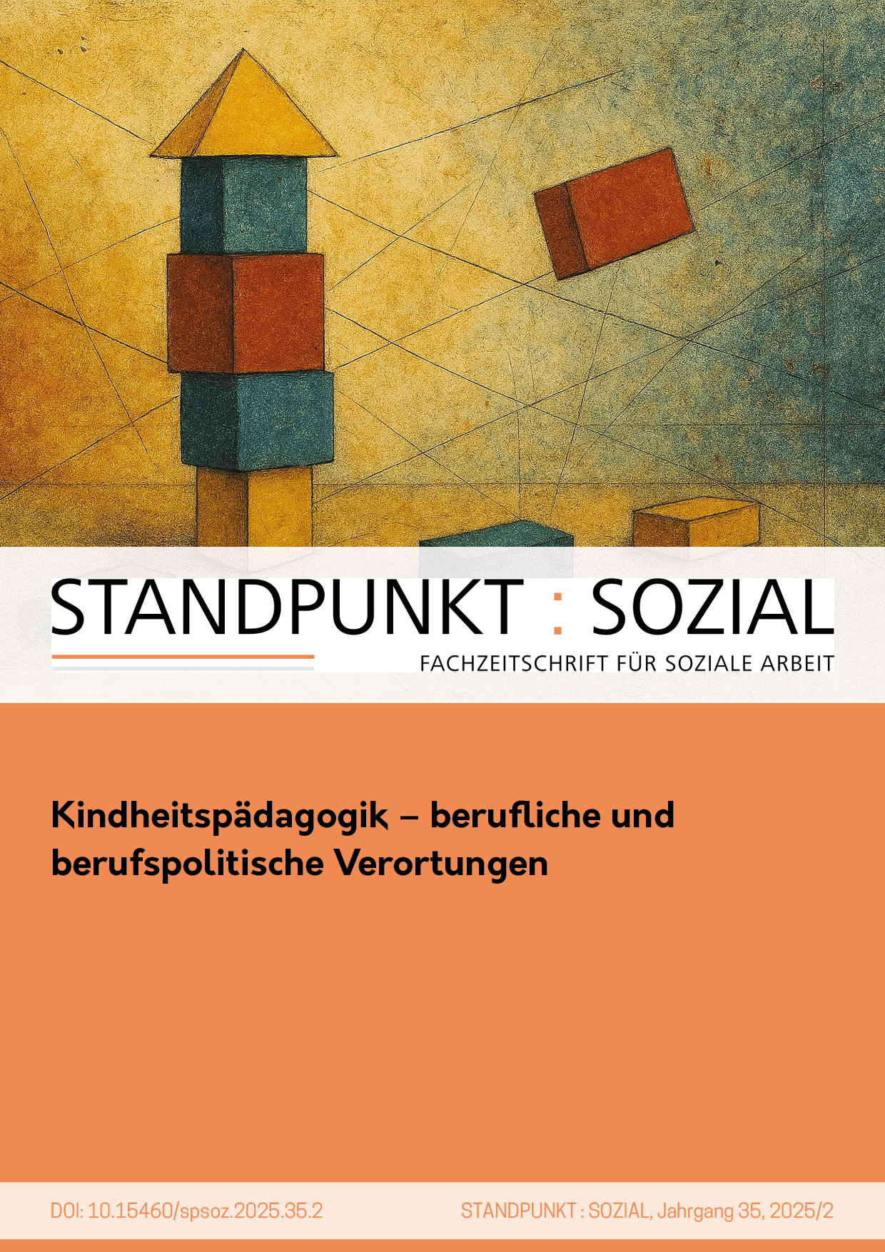 Bauklötze verschiedener Farben bilden einen Turm